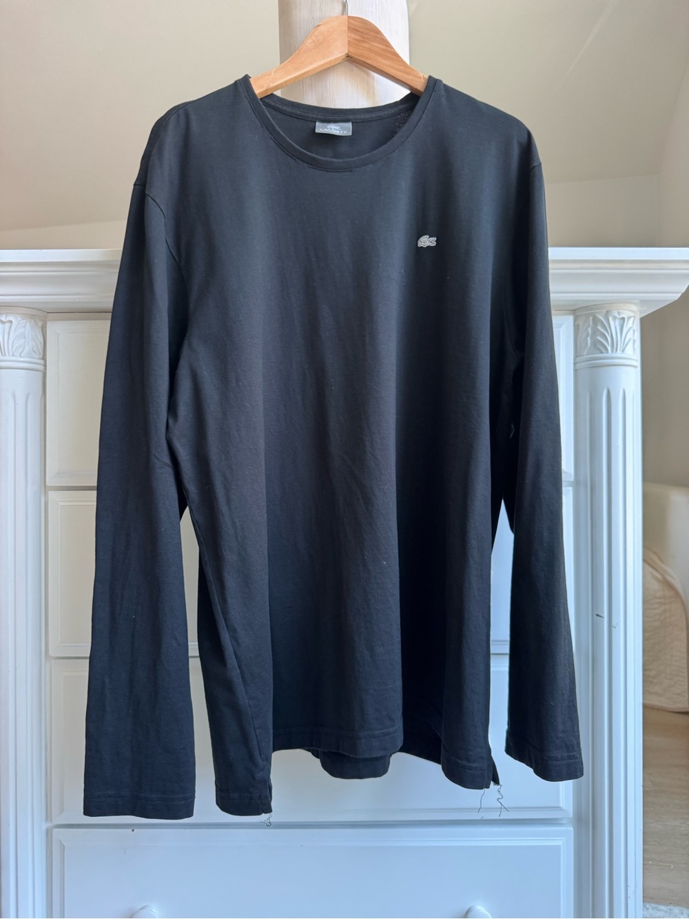 Lacoste Black Long Sleeve T-Shirt Men’s Size 7 (XL)